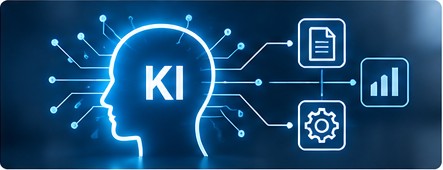 Illustration: KI-Integration in Firmenumfeld