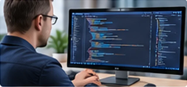 Softwareentwickler programmiert eine individuelle Anwendung