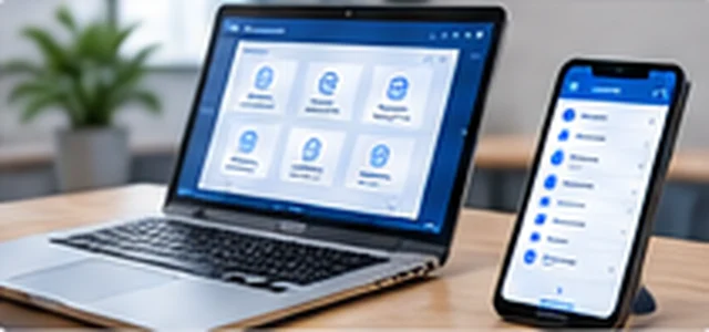 Desktop- und Mobile-Anwendung auf Laptop und Smartphone